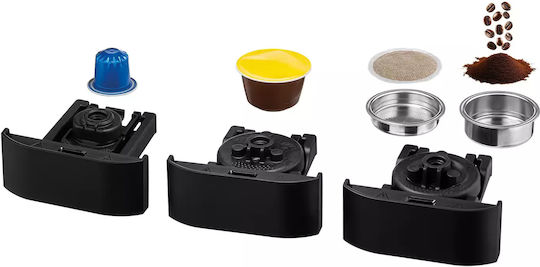 Raven Coffee Machine Eek001c Black 3 Coffee Adapters