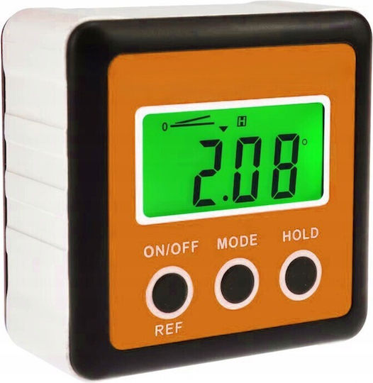 Nivel Digital Inclinometru Zola Interval De Măsurare 4×90° Unități ° % Mm M In Ft Bază Magnetică Alimentat Cu Baterii 58 × 58 × 32 Mm Portocaliu