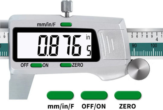 Zola Subler Electronic de Precizie Acuratețe Maximă 0.01 Mm 1/128 Inch 0-150 Mm Viteză de Măsurare 1.5 M S Oțel Galvanizat 23.6 Cm