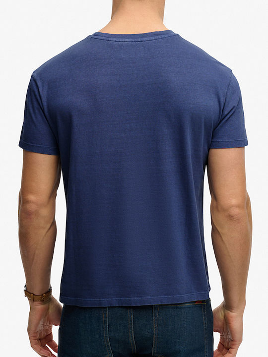 Herrenblusen Kurzarm T-Shirt Blau