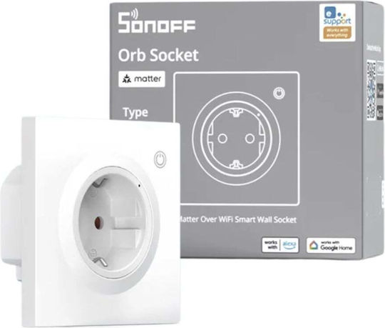 Sonoff Μονή Πρίζα Ρεύματος Wi-Fi Λευκή
