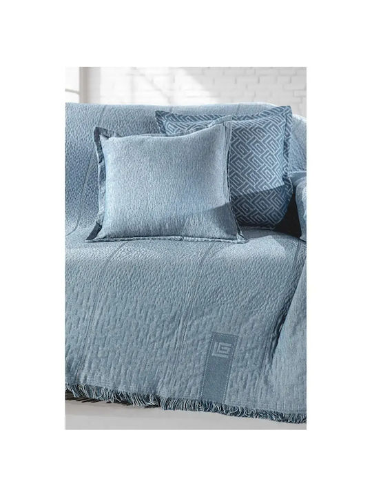 Guy Laroche Soho Dreisitzer-Sofa Wurf Chenille 180x300cm Denim Herstellerfarbe