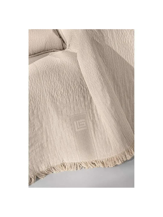 Guy Laroche Soho Zweisitzer-Sofa Überwurf Chenille 180x250cm Natürliche Herstellerfarbe