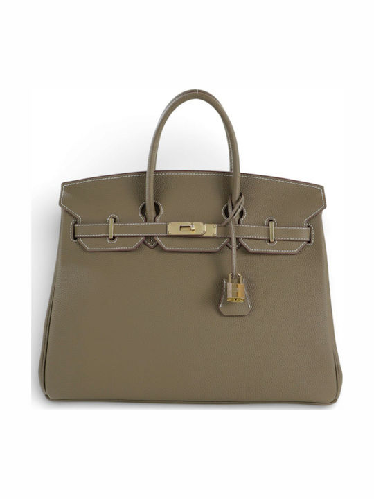 Passaggio Leder Damenhandtasche Handtasche Taupe
