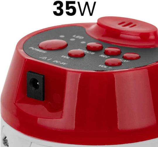 Avizar Bluetooth Usb 35W Megafone Aufnahme Wiedergabefunktion Rouge Blanc
