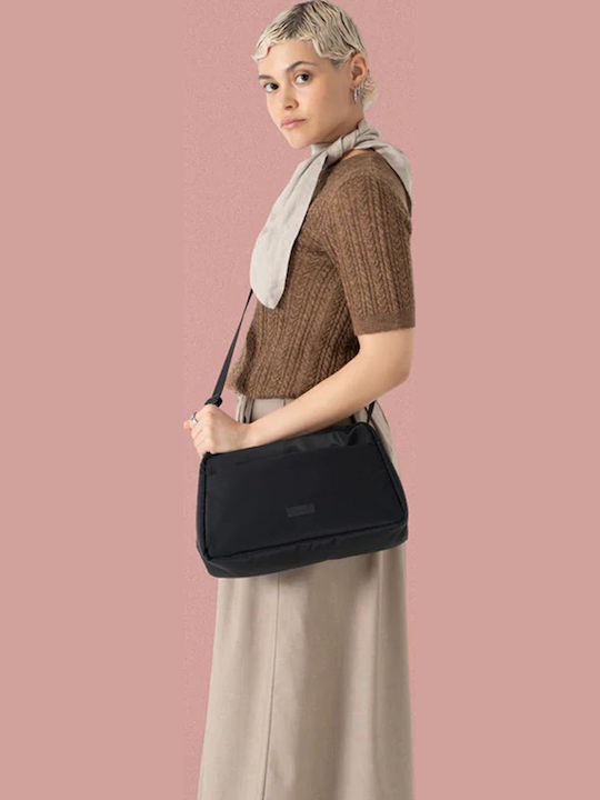 Fabric Women's Shoulder Bag Black
