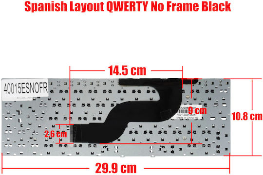 Spanish Laptop Keyboard Samsung Rv411 Rv412 Rv413 Rv415 Rv420 Rv409 Rv419 E3420 E3415 Q330 Q430 Q460 Sf410 Sf411 Sf310 Sf311 Sf210 Rc410 Rc420 Rf410 Rf411 P330 V122960bs1-us Es No Frame Black Cod.40015esnofr