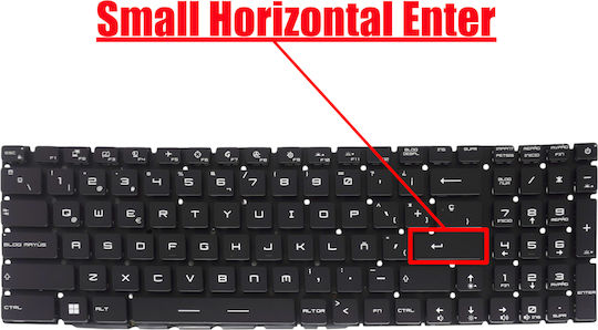 Испанска Клавиатура За Лаптоп Spanish Laptop Keyboard Msi Ge76 Raider 10ue 10ug 10uh 11ue 11ug 11uh Ms-17k3 Ms-17k4 Ms-17kk Leopard 12ue 12uh Es Без Рамка Черна Код 41239es