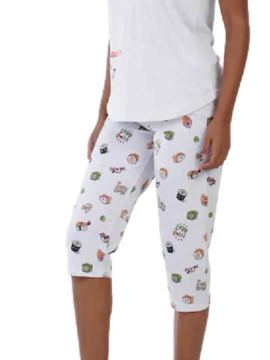 Vienetta Secret Summer Women's Cotton Grey Pyjama Set