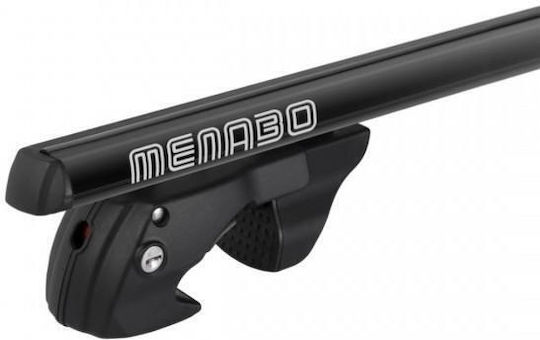 Menabo Aluminum Roof Bars Sherman for Volkswagen Golf 5D VII (5G) Variant 2013>2019 for Cars with Factory Bars Set with Roof Rack Legs Black