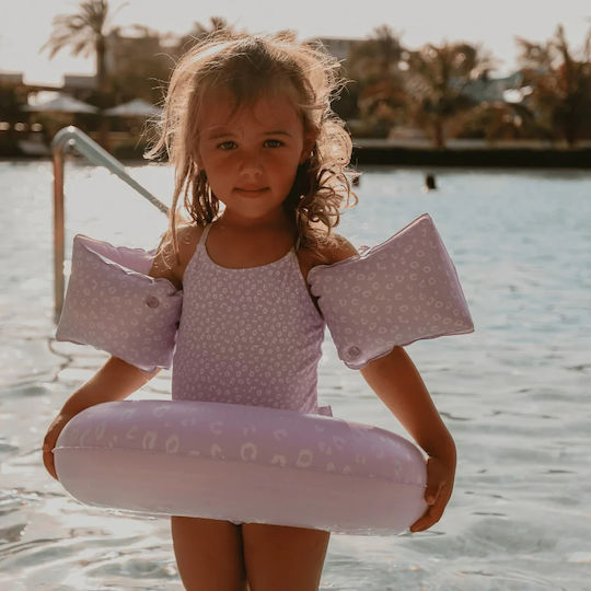 Swim Essentials Brațare De Înot Lila – Leopard 2-6 Ani