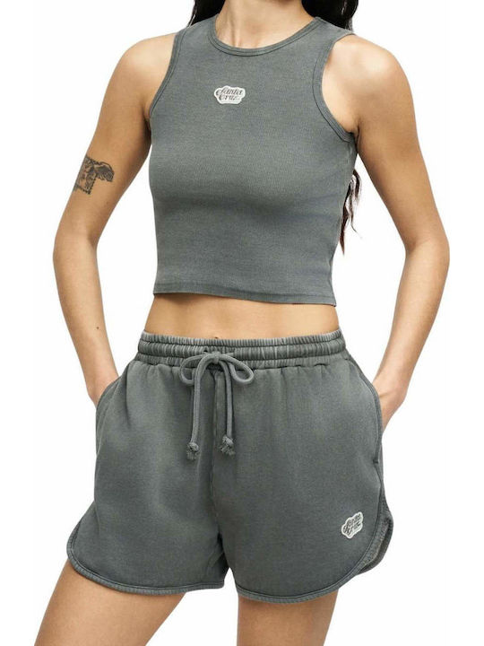 Women's Sleeveless Khaki Blouse
