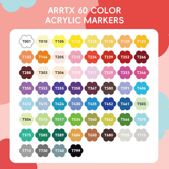 Arrtx Arrtx Zeichenstifte Set 12 Mehrfarbige Farben