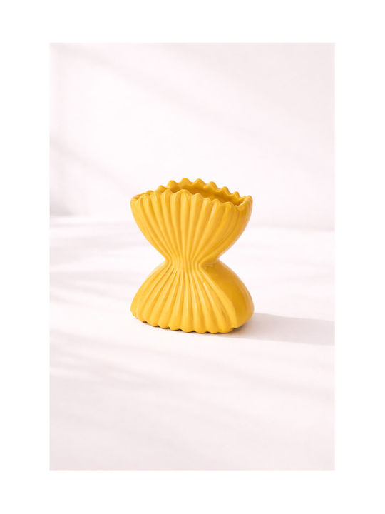 Kaemingk Vază Decorativă Ceramică Galbenă 10x10xÎ16cm