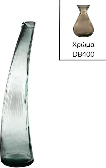 Vidrios San Miguel Glass Vase Curve Brown