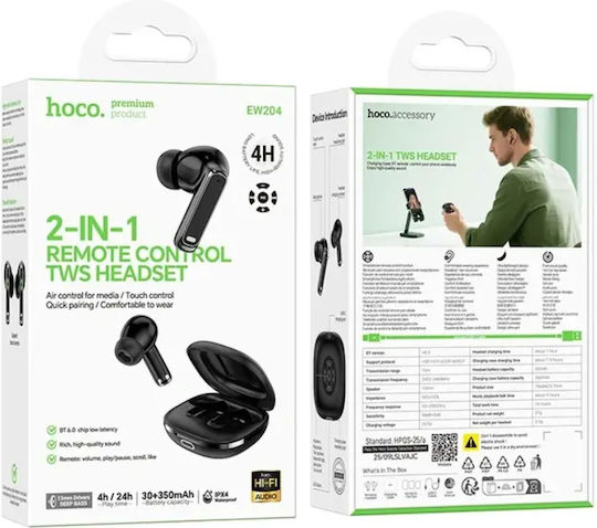 Hoco EW204 Verso In-Ear Bluetooth Kopfhörer mit Ladekoffer Schwarz