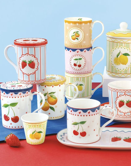 Κούπα Πορσελάνη 4 Σχέδια 350ml Fruit Mania Easy Life B Κούπα Πορσελάνη 4 Σχέδια 350ml Fruit Mania Easy Life B