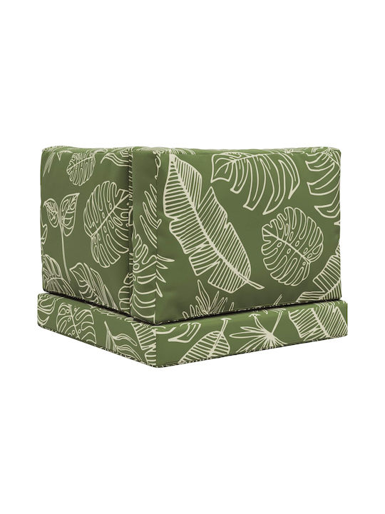 vidaXL Pernă De Canapea De Grădină Cu Spătar Verde 3 Buc 60x60 Cm