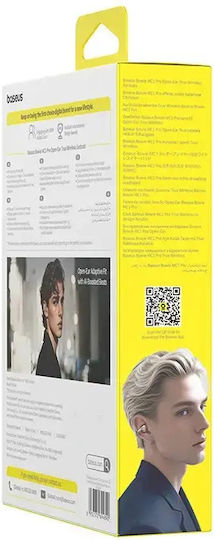 Baseus Bowie MC1 Pro Open Ear Bluetooth Handsfree Headphones with Sweat Resistance and Charging Case Silver