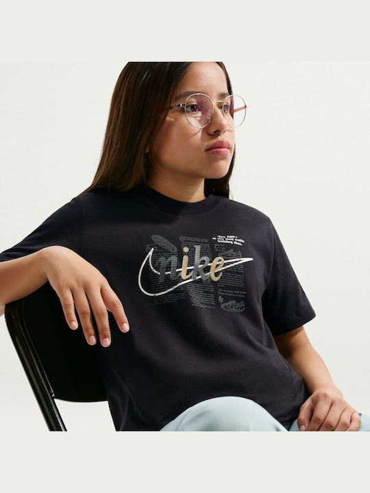 Παιδικό T-shirt Μαύρο Sportswear Club