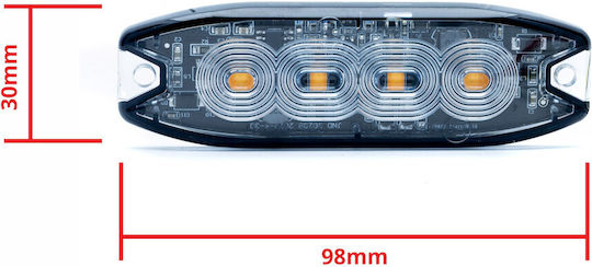 Einparts Led Warning Light 12w Tractors Ece R65 R10 High Brightness