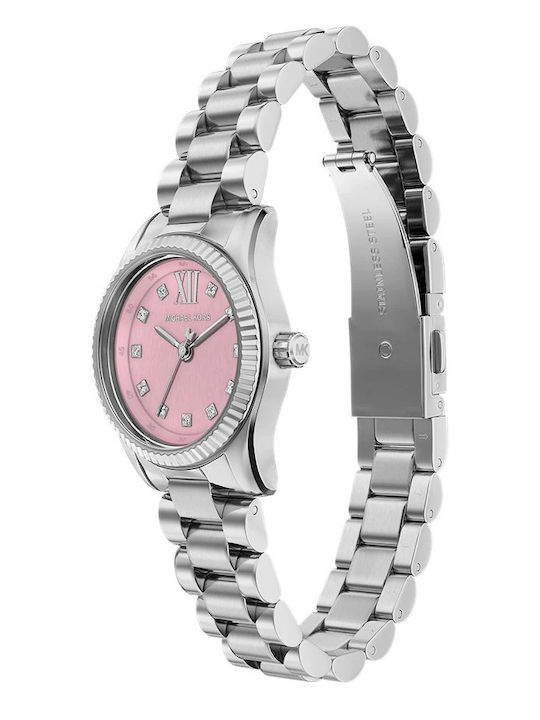 Michael Kors Lexington Womens Battery Watch with Yellow Metal Bracelet