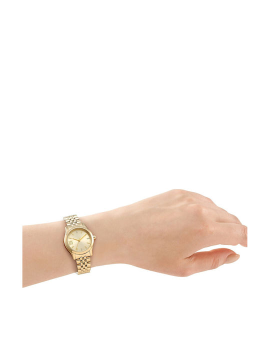 DKNY Womens Watch Battery with Gold Metal Bracelet