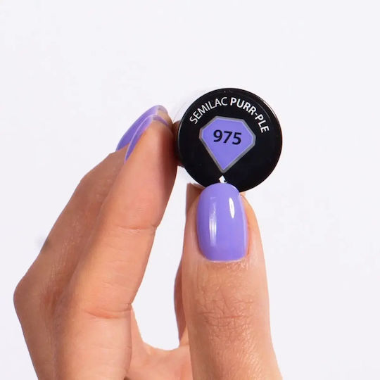 Semilac Ημιμόνιμο Βερνίκι Νυχιών 975 7ml Purr-Ple