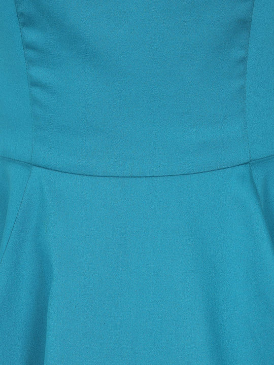 Vintage Summer Midi Dress for Wedding / Christening Turquoise