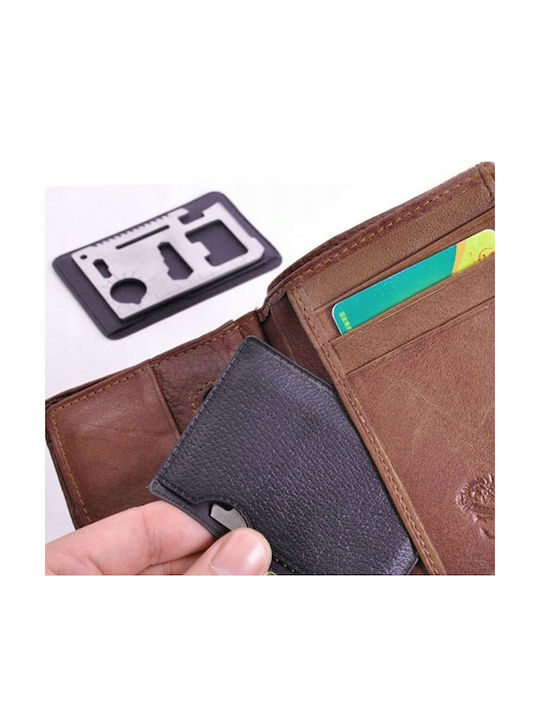 Men's Card Wallet Silver
