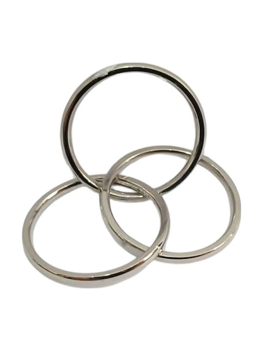 Kalliopi Silver Γυναικείο Δαχτυλίδι Βεράκι από Ατσάλι
