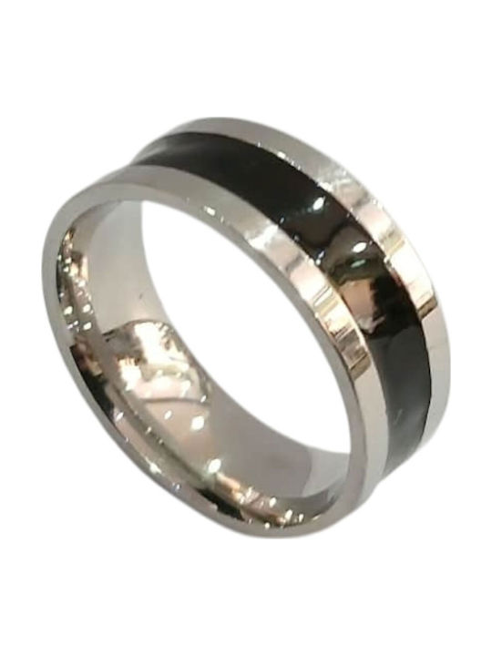 Kalliopi Silver Ανδρικό Δαχτυλίδι από Ατσάλι