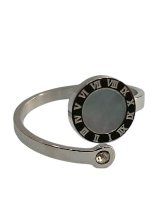 Kalliopi Silver Women's Steel Ring
