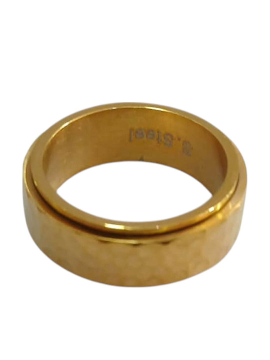 Kalliopi Silber Herren Stahl Vergoldetes Ring