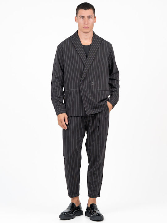 Hose Elastisch in Lockere Passform Black