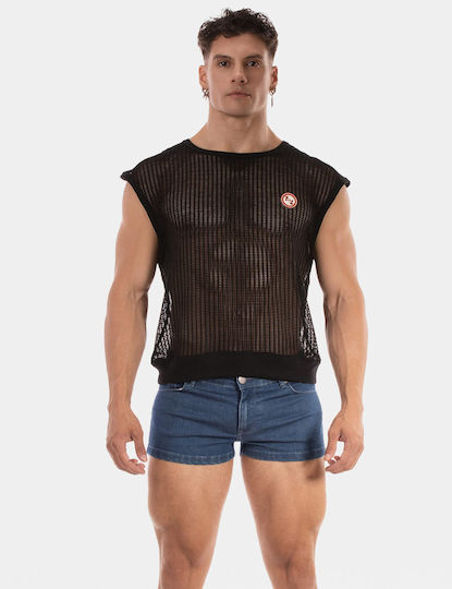 Barcode Berlin Sexy Men's Black Top