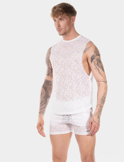 Barcode Berlin Sexy Ανδρικό Top Λευκό
