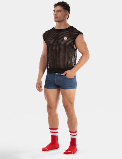 Barcode Berlin Sexy Men's Black Top