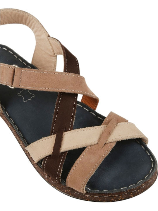 Sandale Casual Damă Din Piele Maro