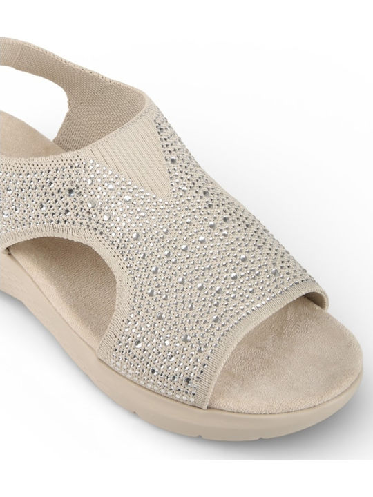 Women's Flat Sandals Beige