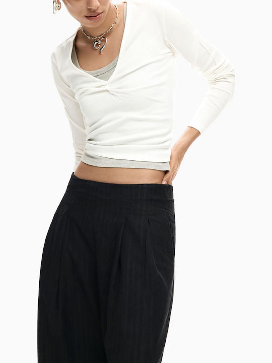 Women's Fabric Trousers Black