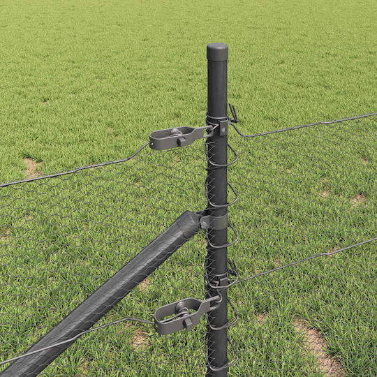 vidaXL Drahtzaun Set Grau 0,5x100m