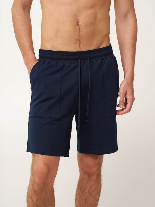 Vamp Sommer Herrenpyjama-Bermuda Baumwolle Dunkelgrau
