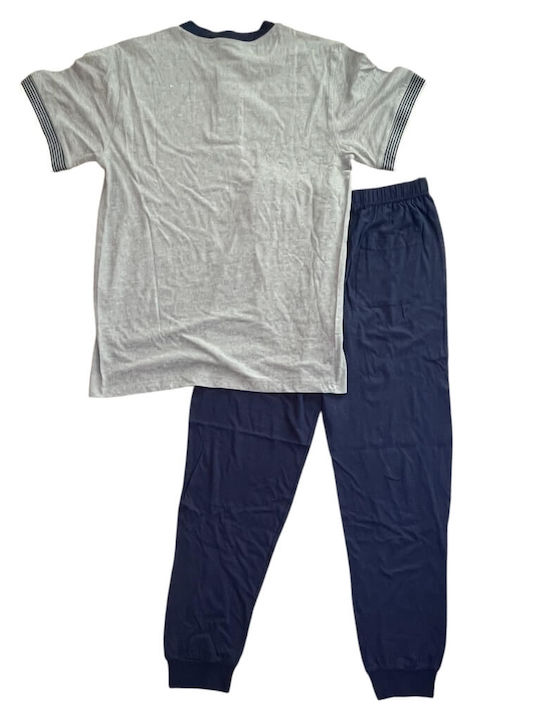 Enrico Coveri Sommer Herrenpyjama Hose Grau-jeans