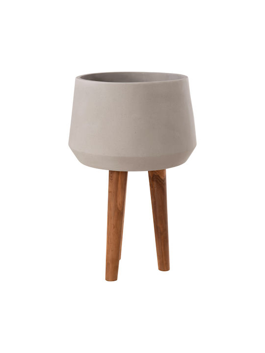 HomeMarkt Quan Concrete Flower Pot Gray 32x32cm