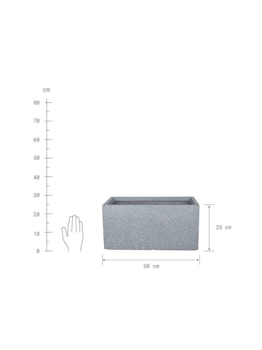 Butlers Beton Blumenkasten Grau 50cm