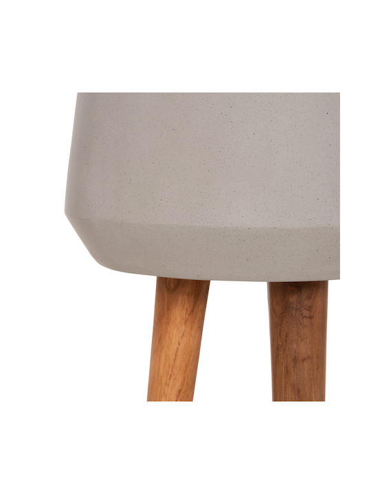 HomeMarkt Quan Concrete Flower Pot Gray 32x32cm