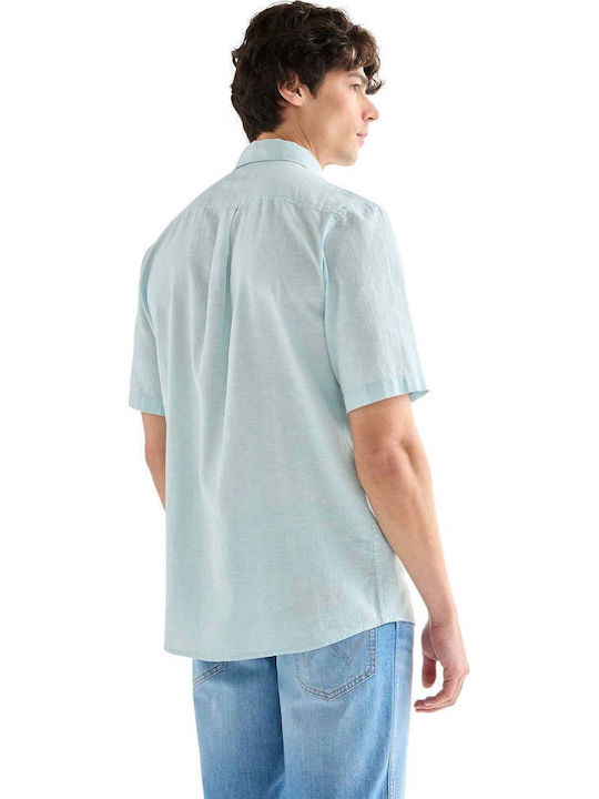 Shirt Short Sleeve Linen Shirt Pink