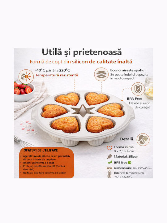 Alista Home Formă Pentru Prăjiturele / Brioșe Din Silicon 28x25.7x4.5cm