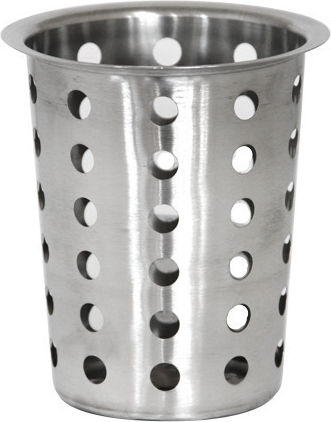 Raki Cutlery Στραγγιστήρι για Μαχαιροπίρουνα Inox Γκρι 11x11x13cm